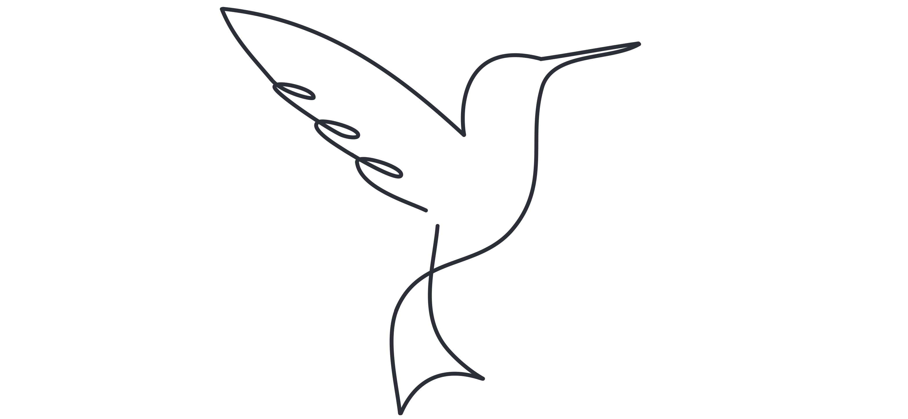 Hummingbird botanical widget illustration