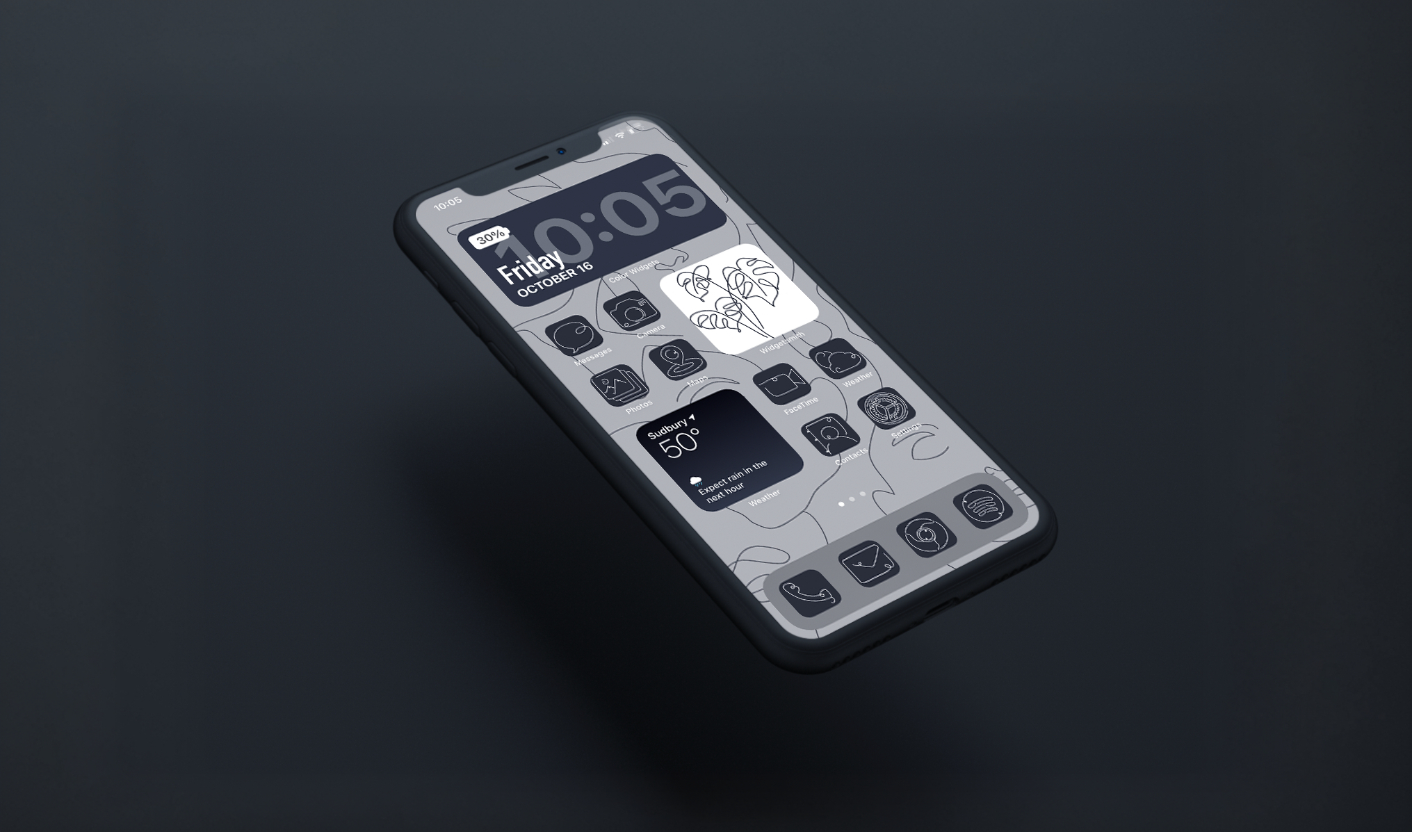 Custom iOS icon system