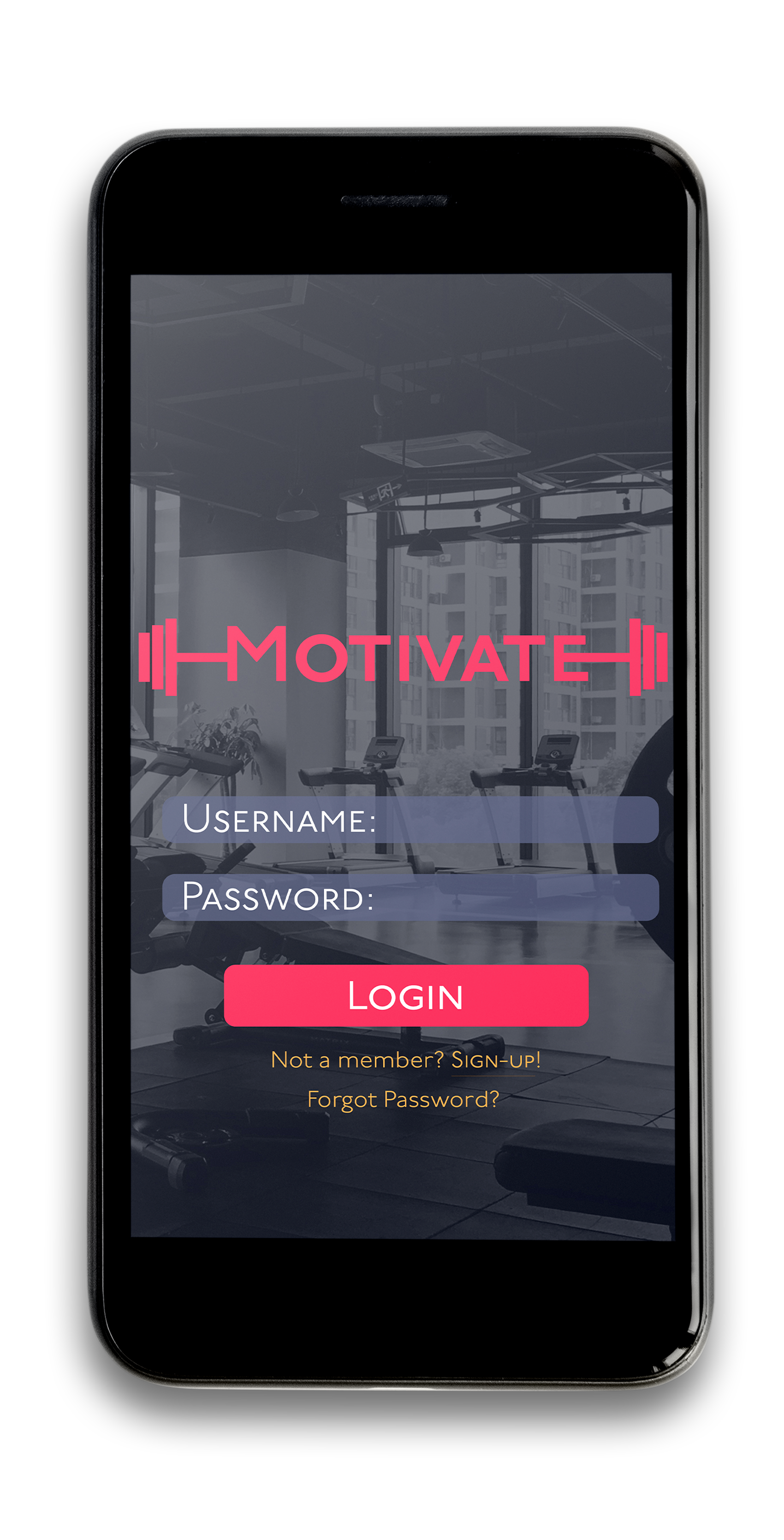 Login screen