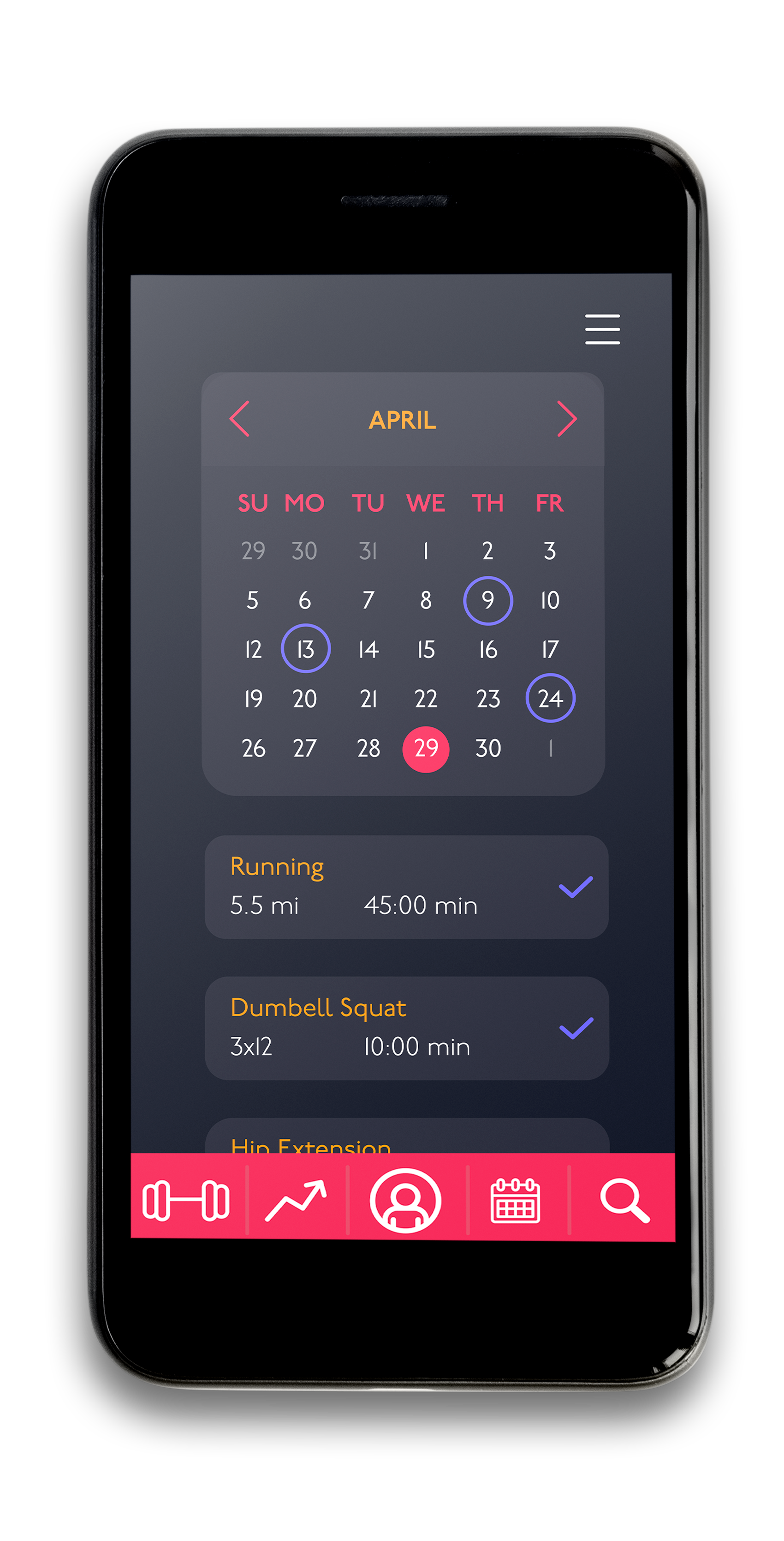 Calendar view