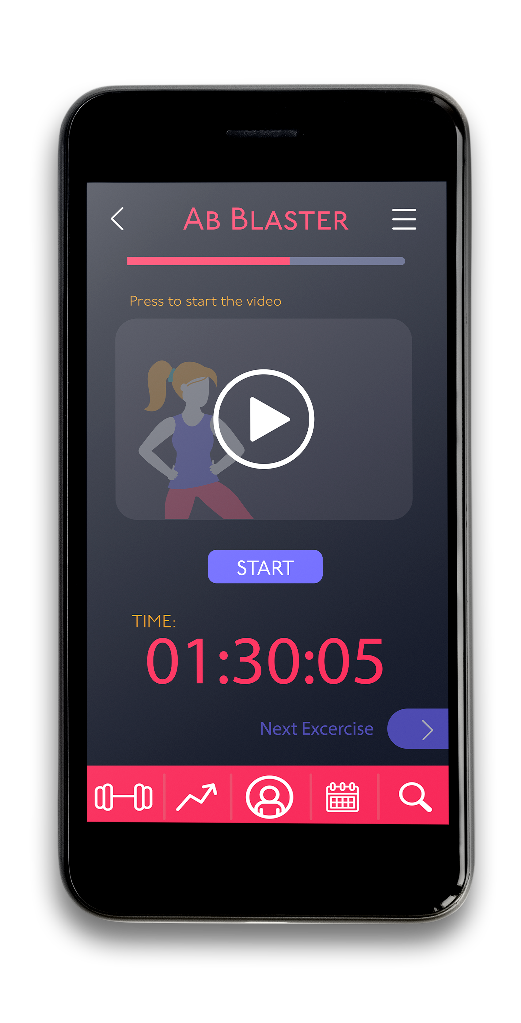Workout screen